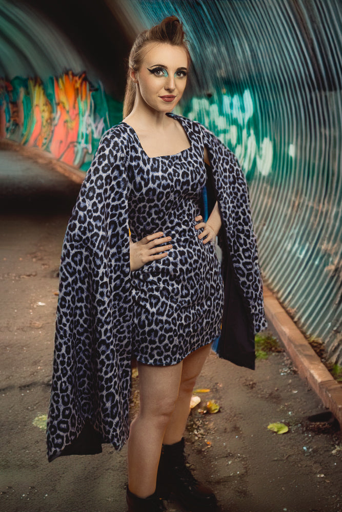 Electra Blue leopard Dress